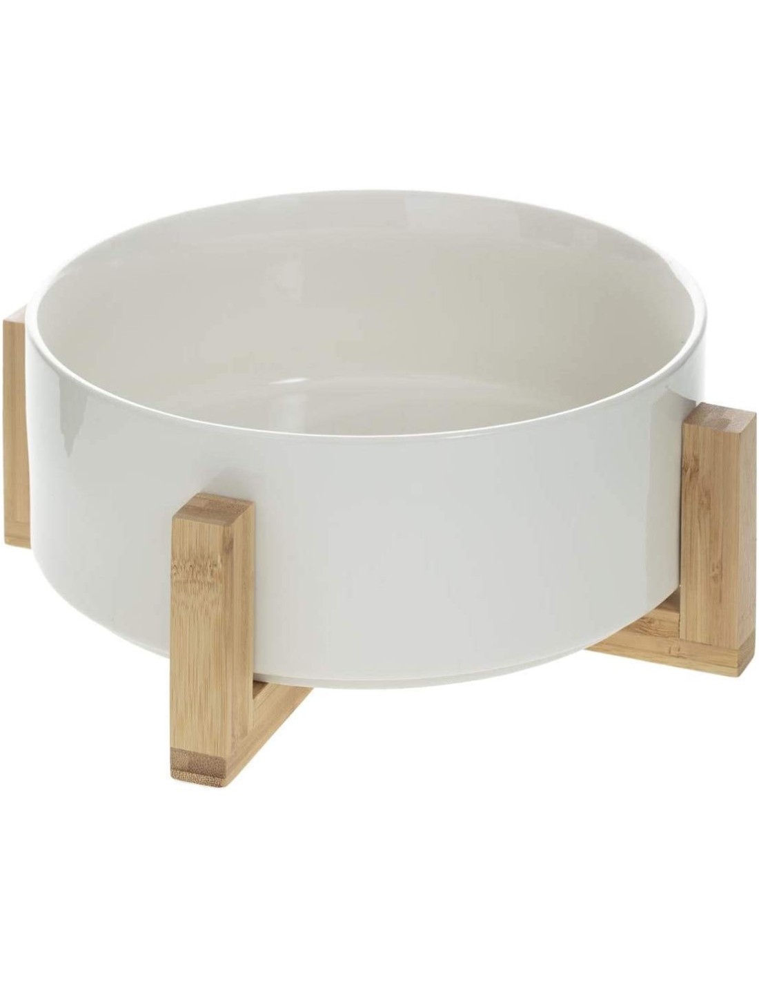 INSALATIERE E COPPETTE: vendita online INSALATIERA IN CERAMICA CON BASE IN BAMBOO DIAMETRO 23 CM in offerta