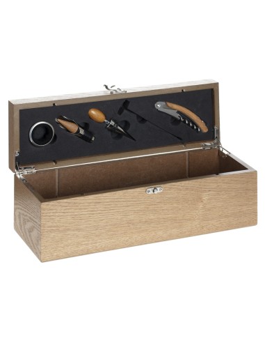 ACCESSORI VARI: vendita online SET 5PZ SOMMELIER IN SCATOLA LEGNO 36X12X12CM in offerta