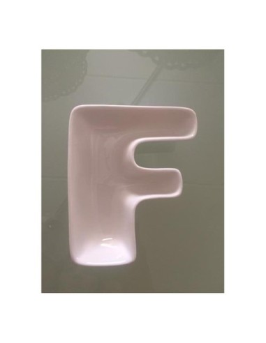 INSALATIERE E COPPETTE: vendita online 82455 LETTERA F PORCELLANA in offerta