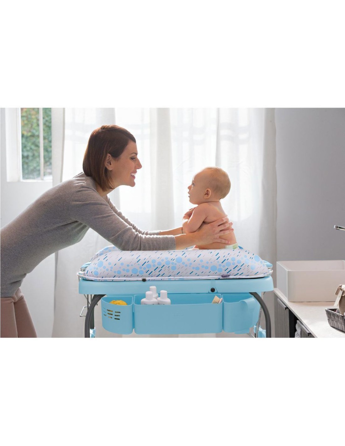 PRIMA INFANZIA: vendita online BAGNETTO E FASCIATOIO CHICCO CUDDLE AND BUBBLE DOTS in offerta