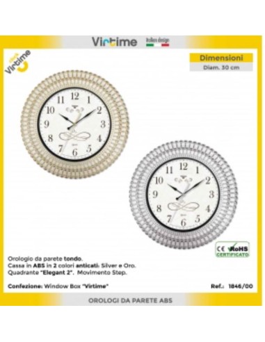 OROLOGI: vendita online OROLOGIO PARETE 1846/00 D30CM COLORI ASSORTITI in offerta