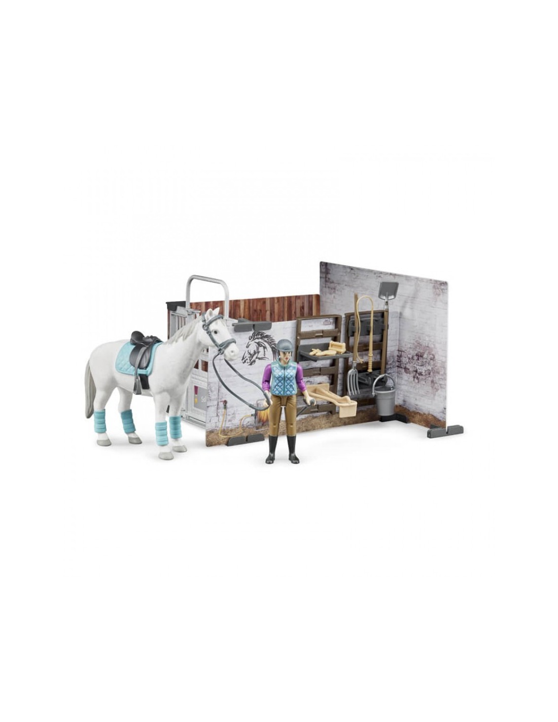 GIOCHI BOY: vendita online STALLA CON ACCESSORI E CAVALLO in offerta