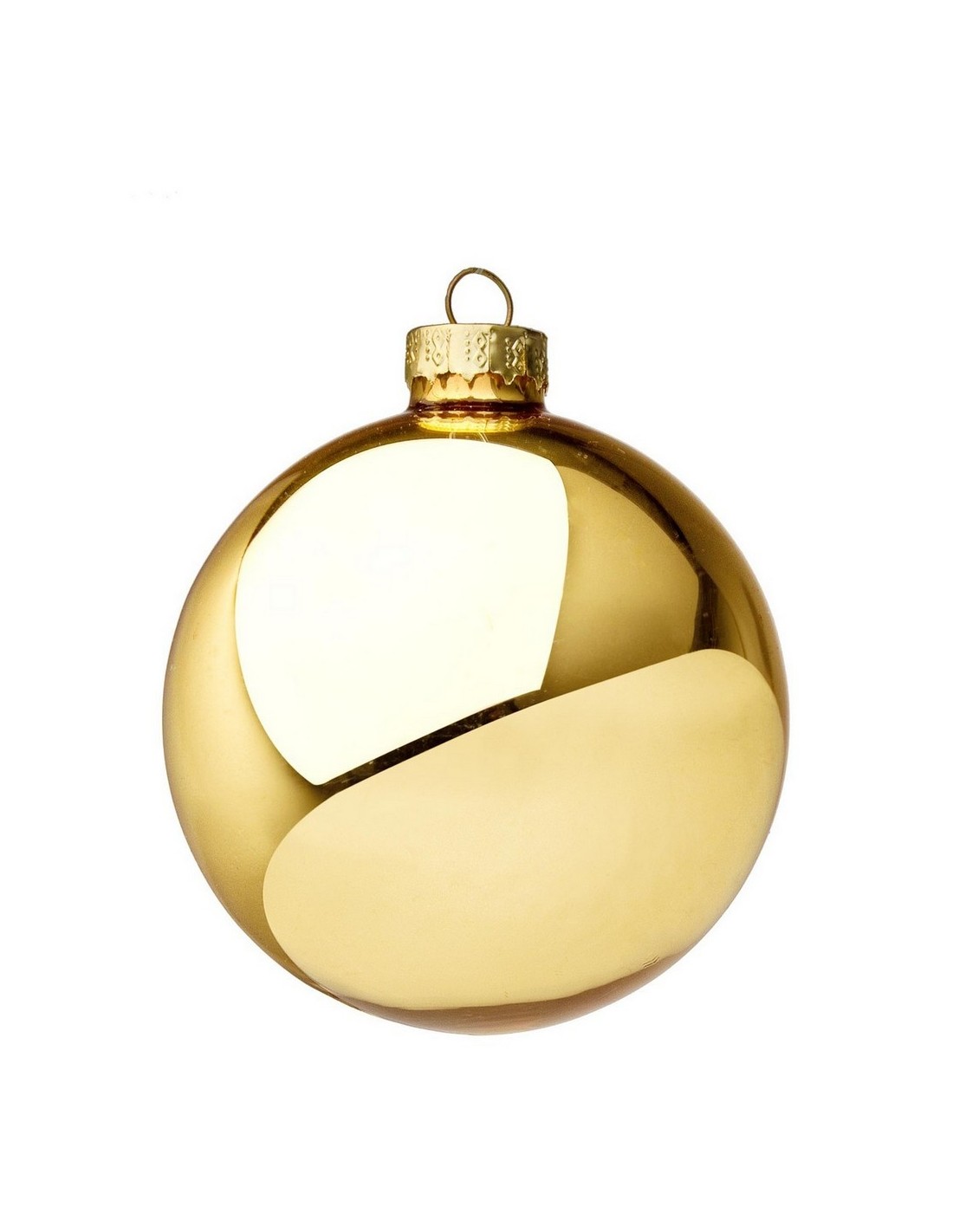 SFERE E PENDAGLI: vendita online Sfera di Natale in Vetro Oro Lucido D80, La Magia di Natale a Casa Tua in offerta