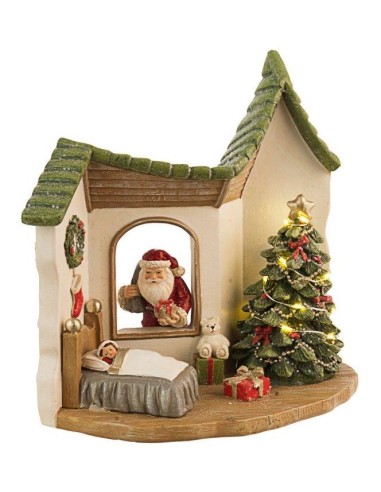 OGGETTISTICA NATALE: vendita online CASETTA GRETEL PINO CON LUCE LED in offerta