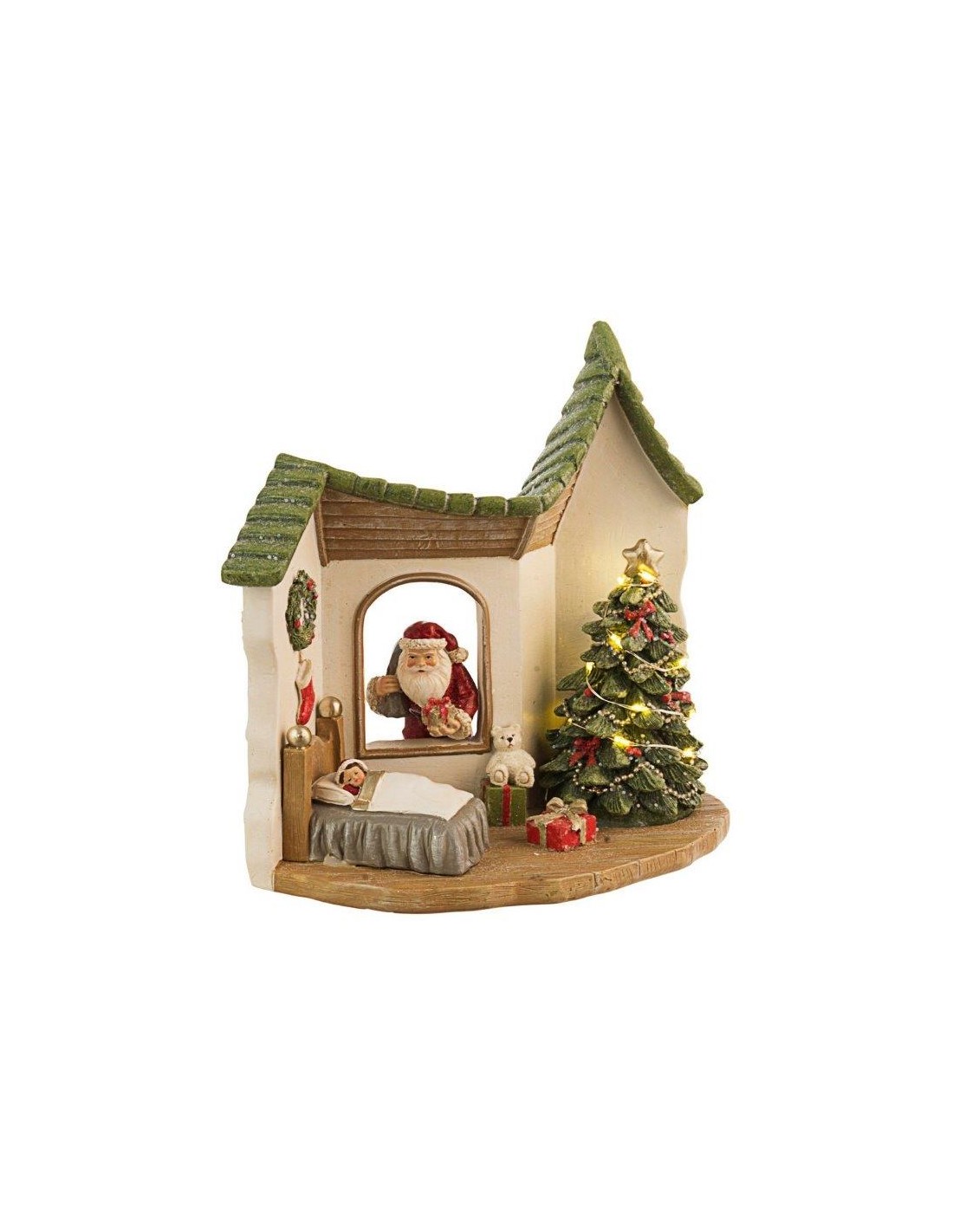 OGGETTISTICA NATALE: vendita online CASETTA GRETEL PINO CON LUCE LED in offerta