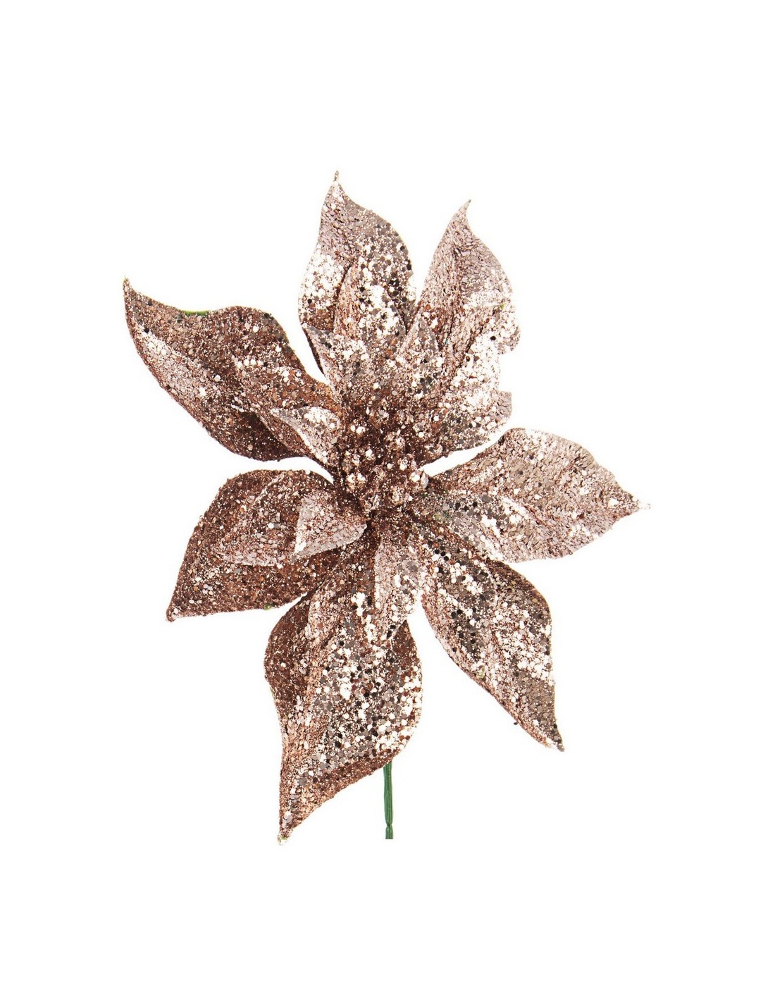 PICK: vendita online Pick di Natale Poinsettia Adriel Oro Rosa H22CM, Porta la Magia di Natale nelle Tue Decorazioni in offerta