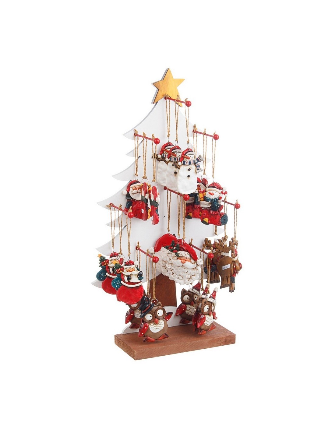 SFERE E PENDAGLI: vendita online Pendente di Natale Johnny 7,5cm in Resina Assortito, Porta la Magia di Natale nelle Tue Deco...