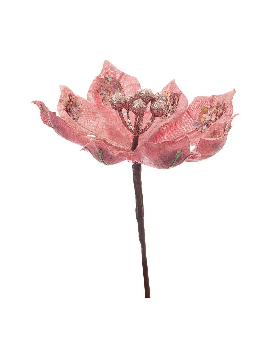 FIORI: vendita online Magnolia di Natale Lillie Rosa H25cm, Porta la Magia di Natale a Casa Tua in offerta