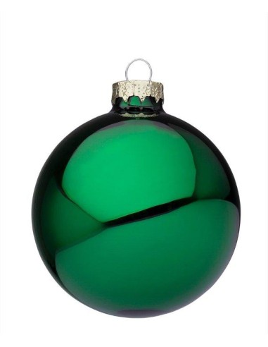 SFERE E PENDAGLI: vendita online Sfera di Natale in Vetro 8 cm Verde Lucido, Porta la Magia di Natale a Casa Tua con Colori V...