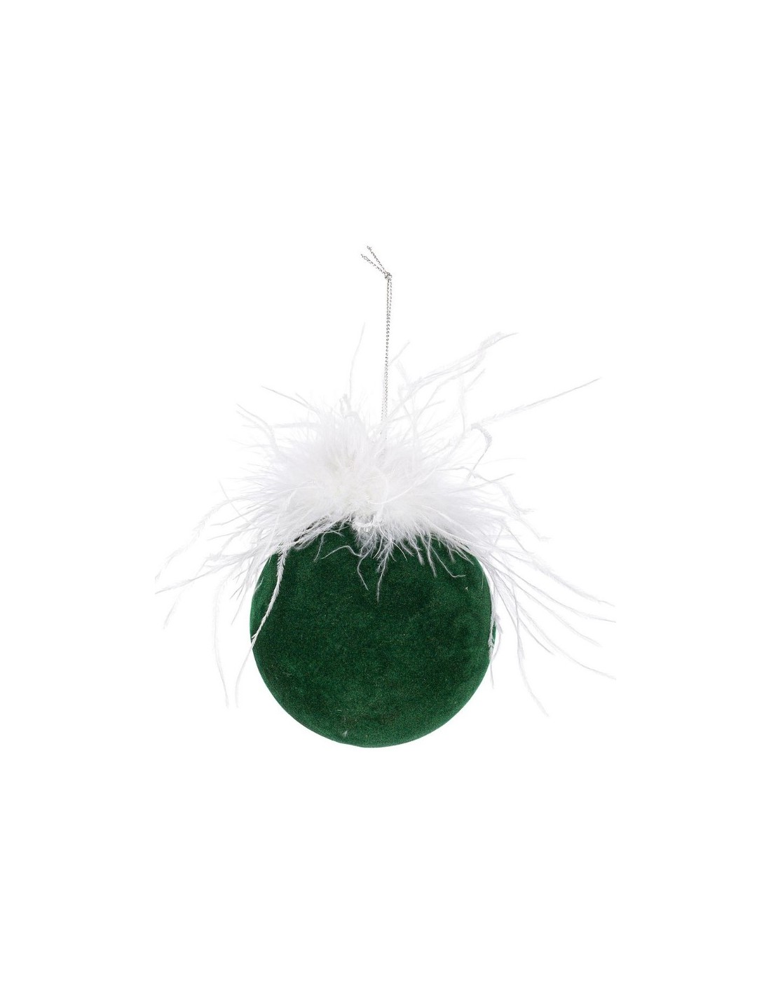 SFERE E PENDAGLI: vendita online Sfera di Natale in Vetro Plummy 10 cm Verde Scuro, Porta la Magia di Natale a Casa Tua in of...