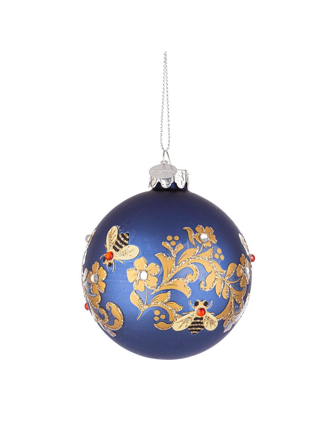 SFERE E PENDAGLI: vendita online Sfera in Vetro Honeybee Blu 8 cm, Elegante Decorazione Natalizia per Aggiungere la Magia di ...