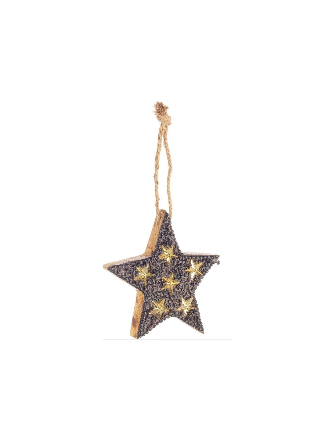 SFERE E PENDAGLI: vendita online Pendaglio di Natale Bernard Stella in Legno 8cm, La Magia di Natale per Decorazioni Natalizi...