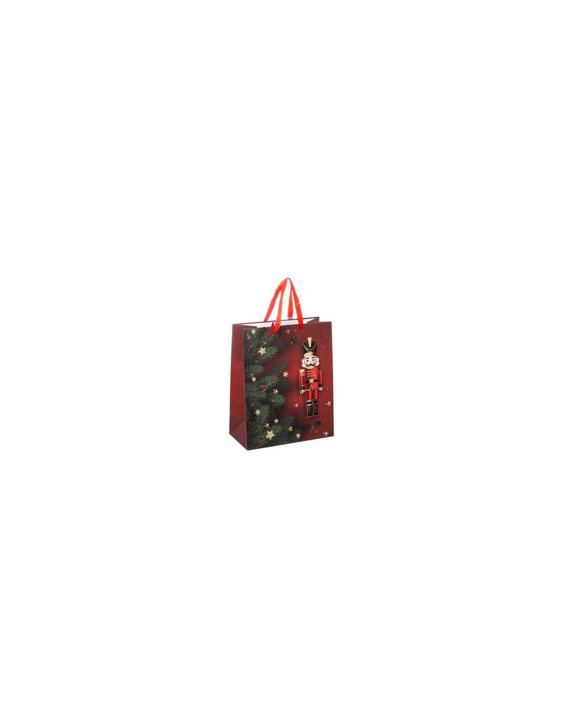 BUSTE E CARTE DA REGALO: vendita online SACCHETTO NATALIZIO 176881 SCHIACCIANOCI 26,7X12,5X33CM in offerta