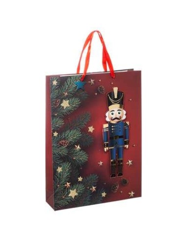 BUSTE E CARTE DA REGALO: vendita online SACCHETTO NATALIZIO 176882 SCHIACCIANOCI 33X10,2X45,5CM in offerta