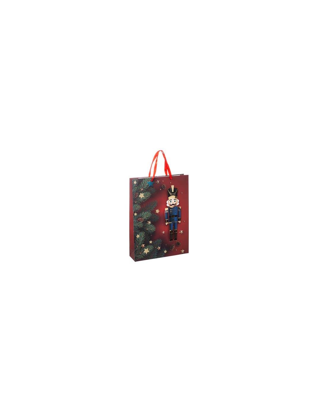 BUSTE E CARTE DA REGALO: vendita online SACCHETTO NATALIZIO 176882 SCHIACCIANOCI 33X10,2X45,5CM in offerta