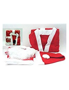 OGGETTISTICA NATALE: vendita online Vestito Babbo Natale XL-XXL con Barba, Cappello e Cintura, Costume Natalizio Completo per...