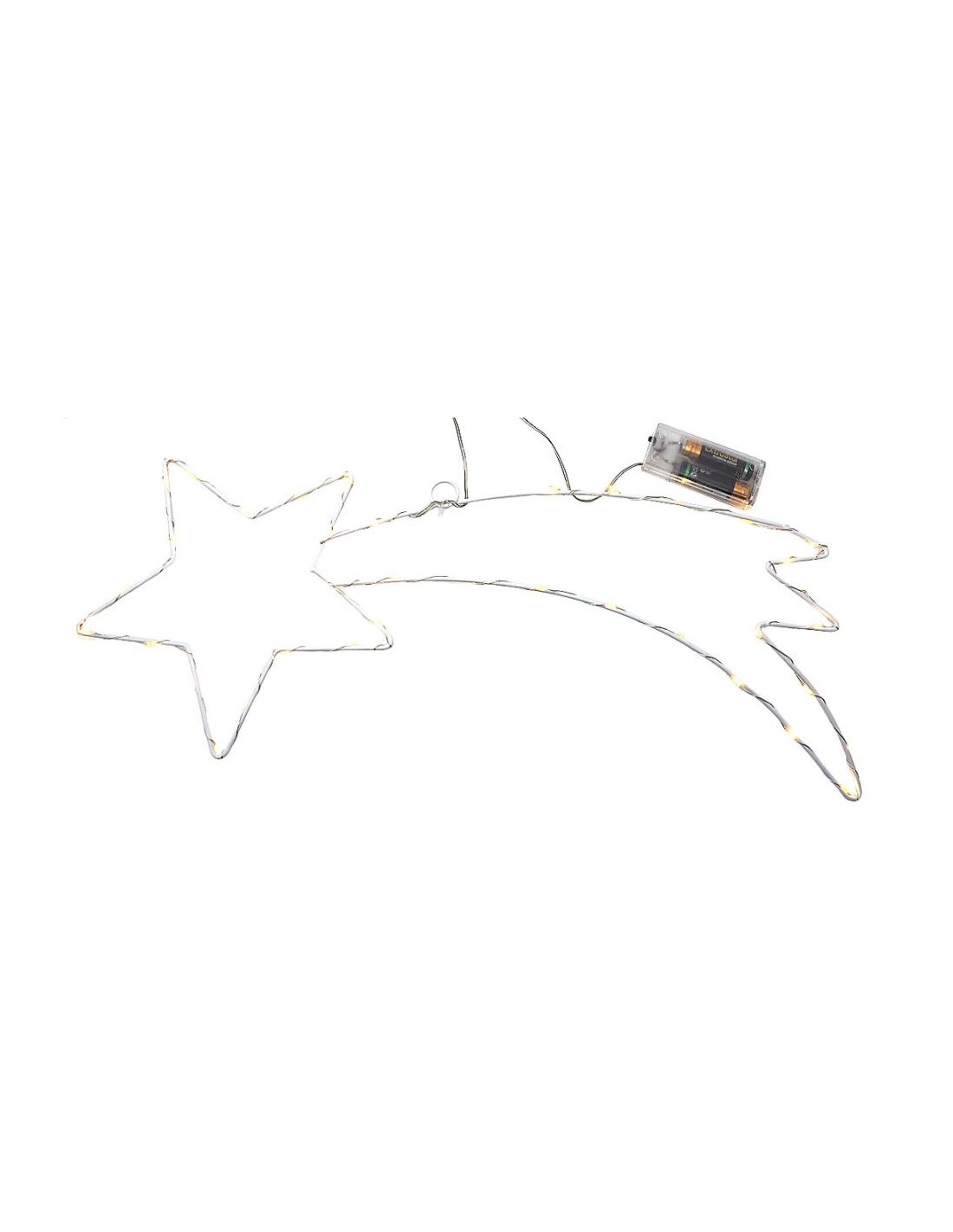 LUCI DI NATALE: vendita online STELLA COMETA METALLO C/LUCI 20X48CM in offerta