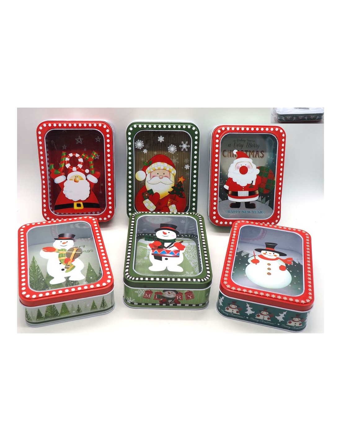 OGGETTISTICA NATALE: vendita online SCATOLA LATTA 19X14X6CM DECORI ASSORTITI in offerta