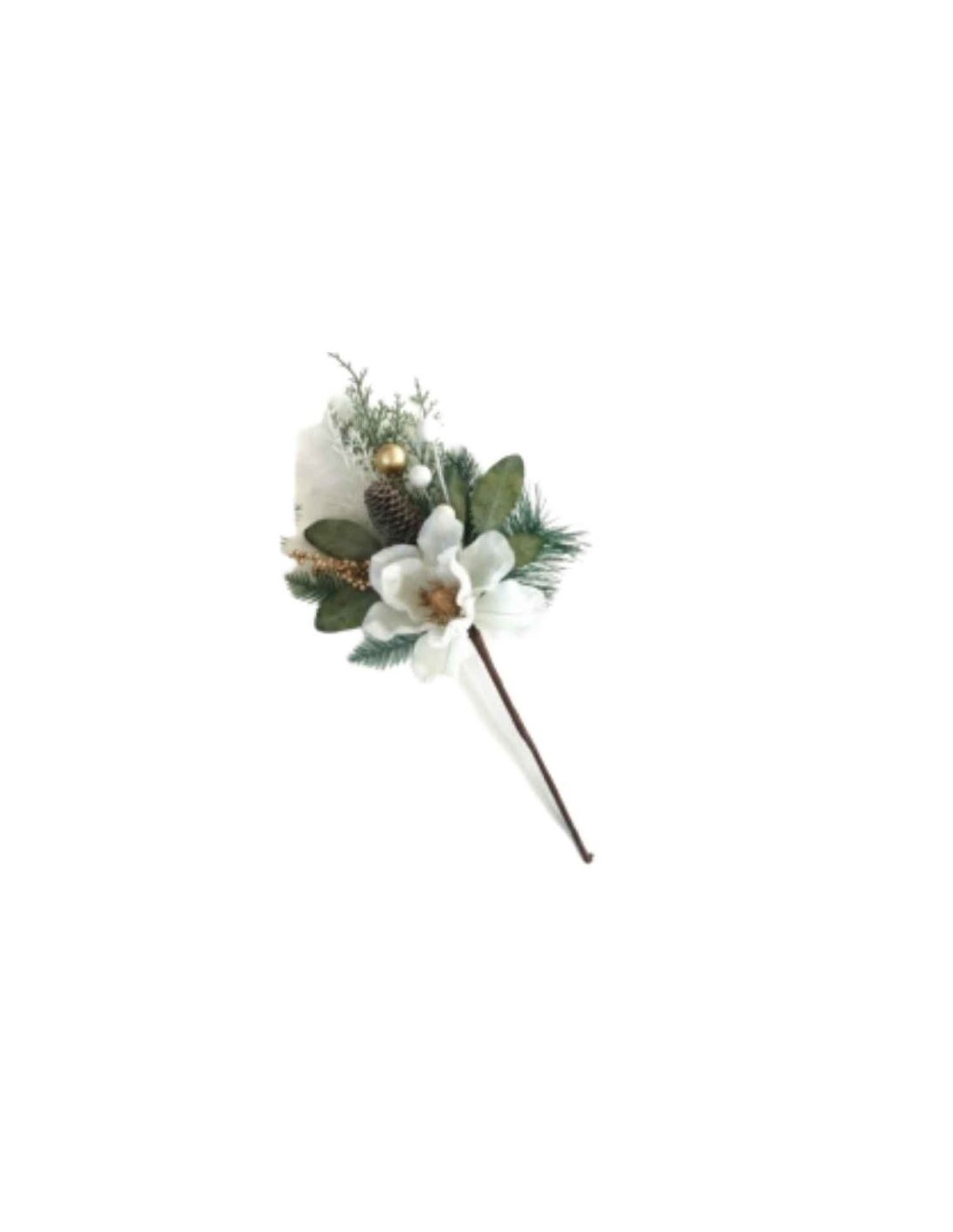 FIORI: vendita online RAMO 27836 FIORI CON FOGLIE 45CM BIANCO in offerta