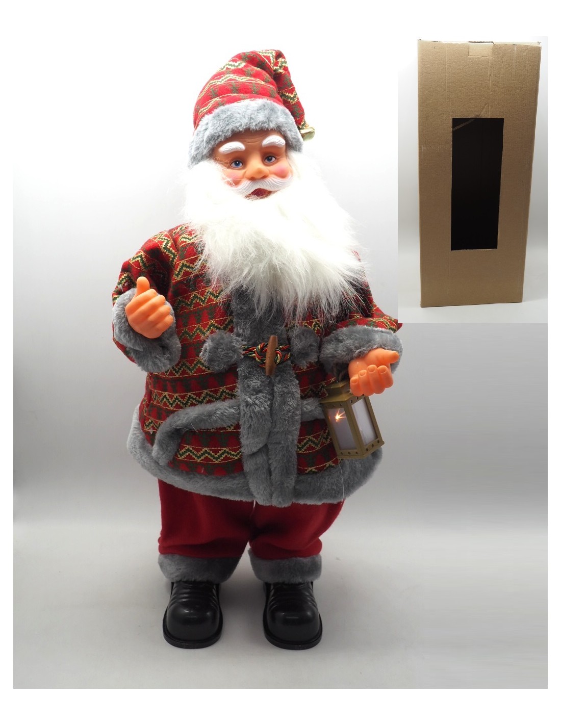 OGGETTISTICA NATALE: vendita online BABBO NATALE CON LANTERNA H65CM MUSICA E MOVIMENTO in offerta