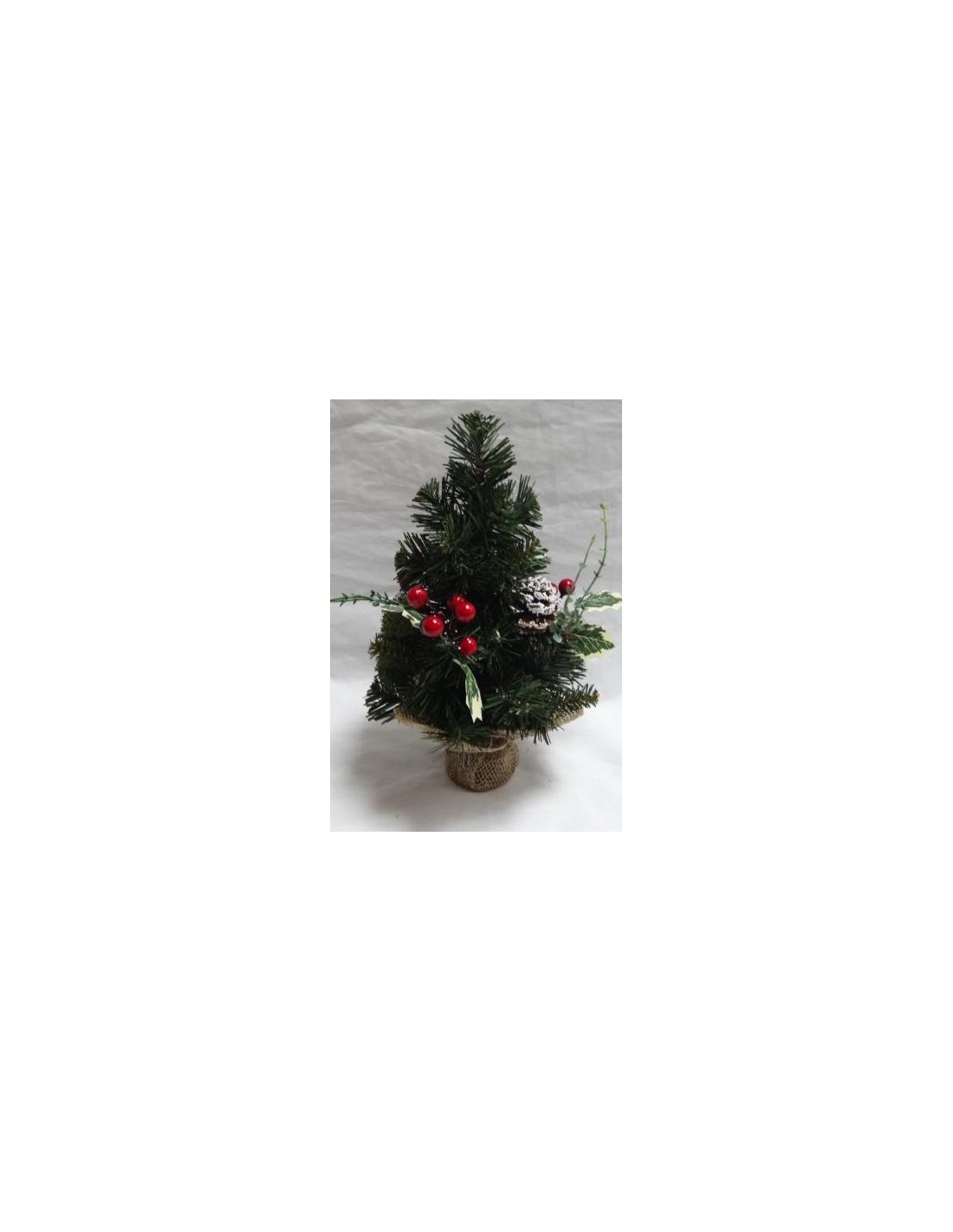 OGGETTISTICA NATALE: vendita online Albero di Natale H30cm con Bacche Rosse e Pigne, Albero Decorativo da Tavolo, Addobbo Nat...