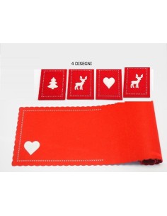 TESSILE: vendita online CORSIA PANNO 120X30CM ROSSO ASSORTITO in offerta