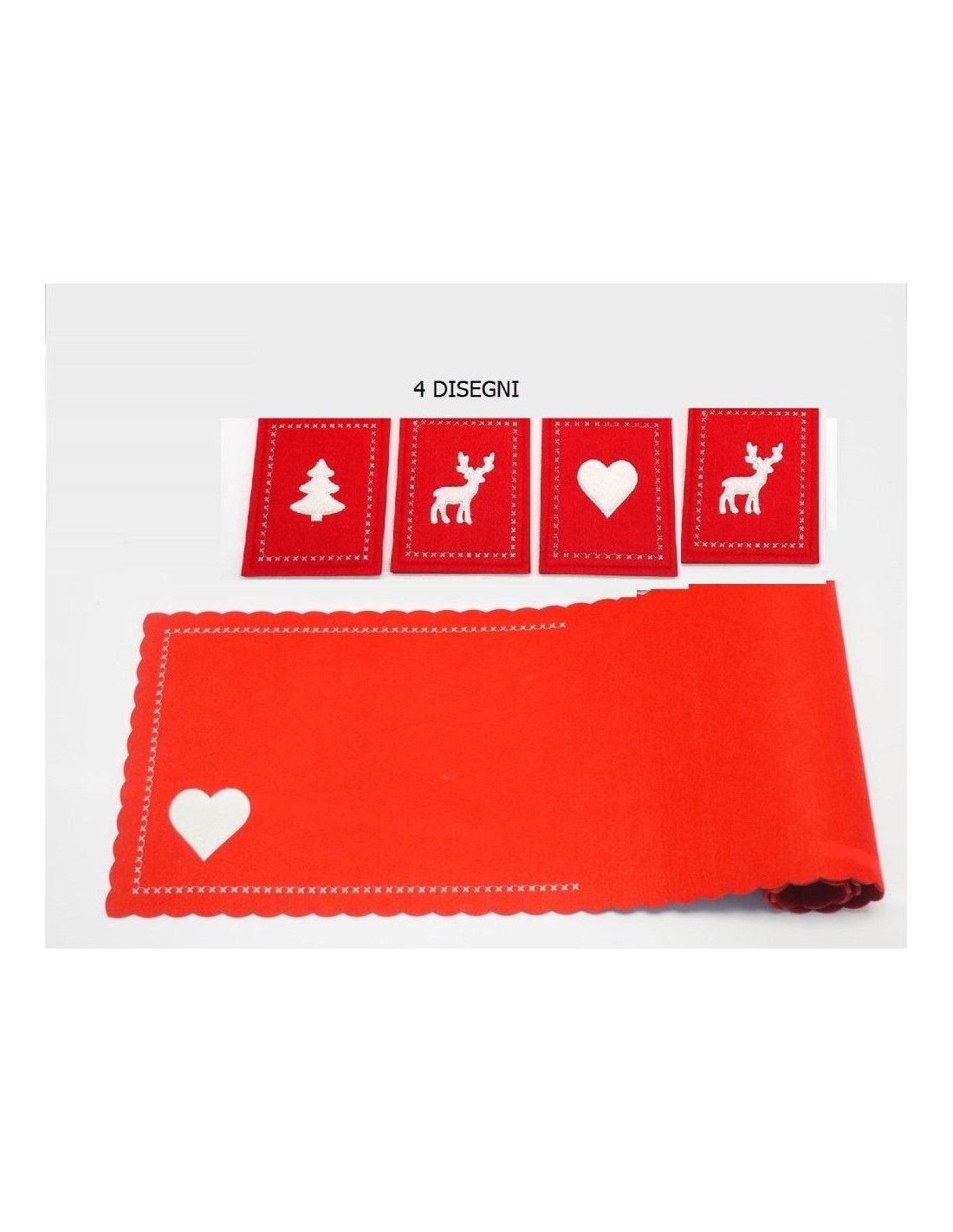 TESSILE: vendita online CORSIA PANNO 120X30CM ROSSO ASSORTITO in offerta
