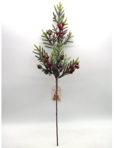 FIORI: vendita online RAMO AGHI PINO H65CM CON BACCHE E PIGNE in offerta