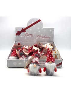 SFERE E PENDAGLI: vendita online Pendente Gnomo Natalizio H12cm Rosso, Decorazione da Appendere per Albero e Casa in offerta