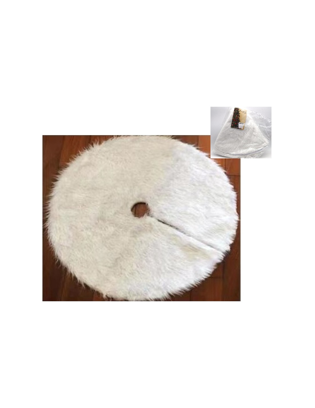 OGGETTISTICA NATALE: vendita online COPRIALBERO BASE PELLICCIA D90CM BIANCO in offerta