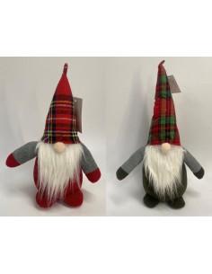 OGGETTISTICA NATALE: vendita online GNOMO H47CM CON CAPPELLO LANA SCOZZESE ASSORTITO in offerta