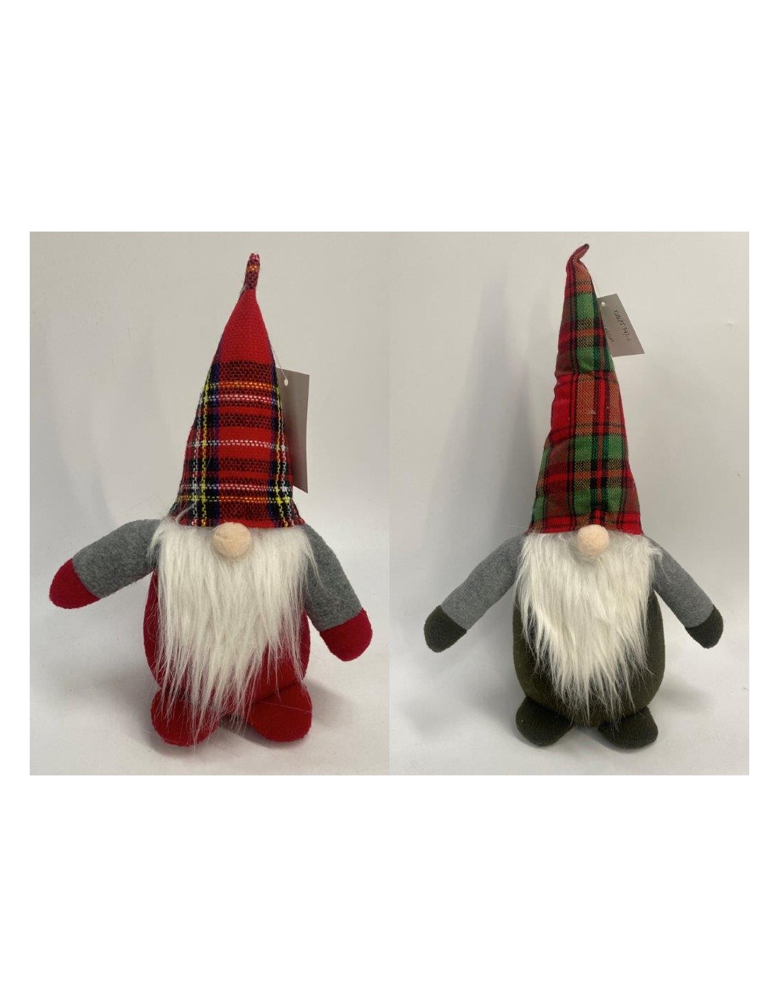 OGGETTISTICA NATALE: vendita online GNOMO H47CM CON CAPPELLO LANA SCOZZESE ASSORTITO in offerta