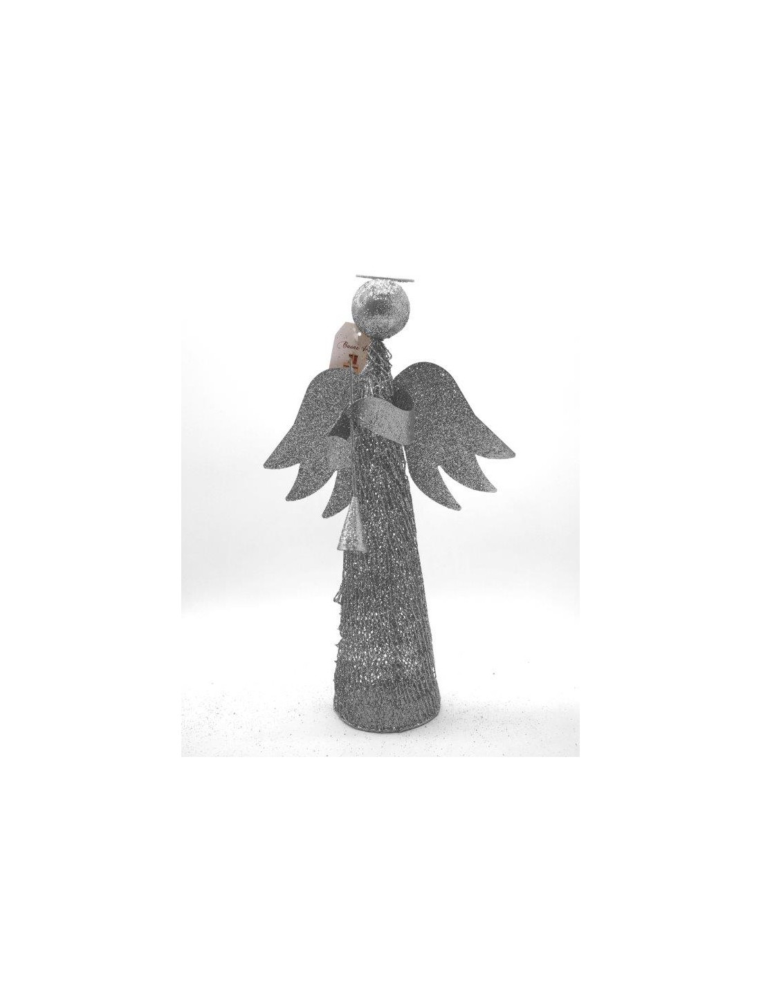 SFERE E PENDAGLI: vendita online PUNTALE ANGELO H40CM TROMBA ARGENTO in offerta