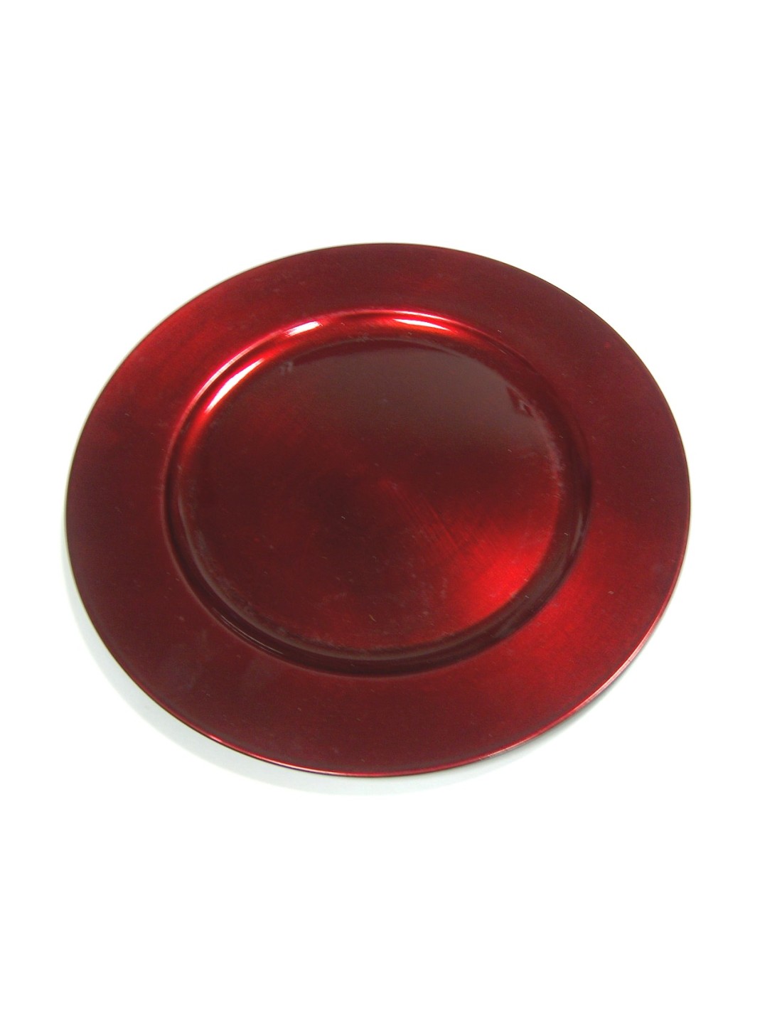 SOTTOPIATTI: vendita online PIATTO PLASTICA LISCIO D33CM ROSSO LUCENTE in offerta