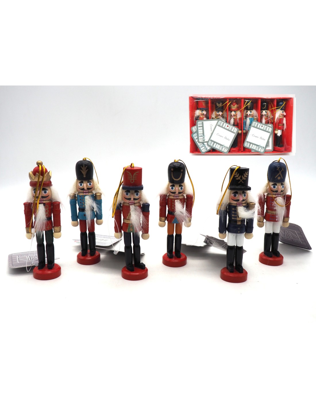 OGGETTISTICA NATALE: vendita online CONF 6 SCHIACCIANOCI H12CM ASSORTITO in offerta