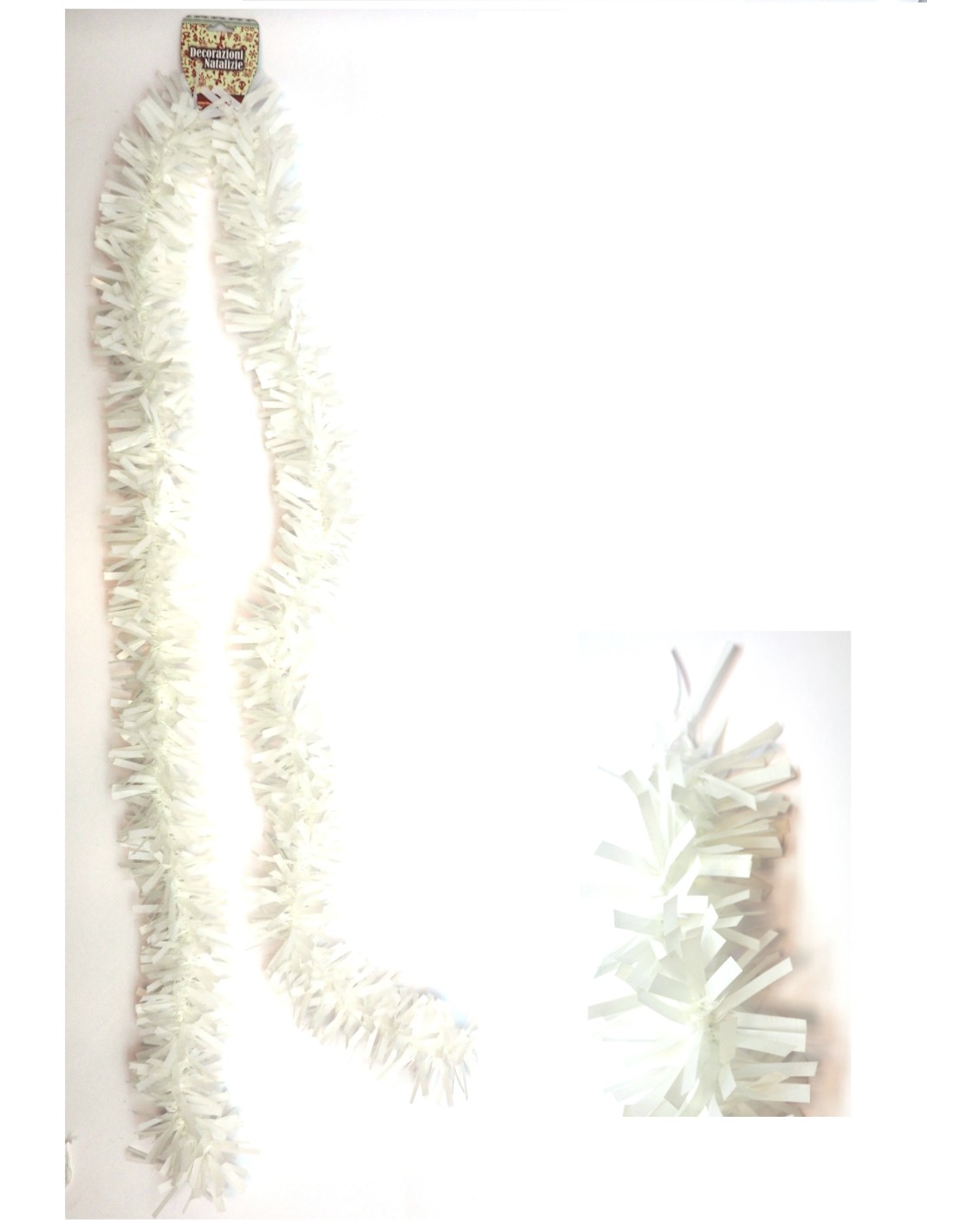 SFERE E PENDAGLI: vendita online FILO DECORATIVO ALBERO 200CM BIANCO SATINATO in offerta