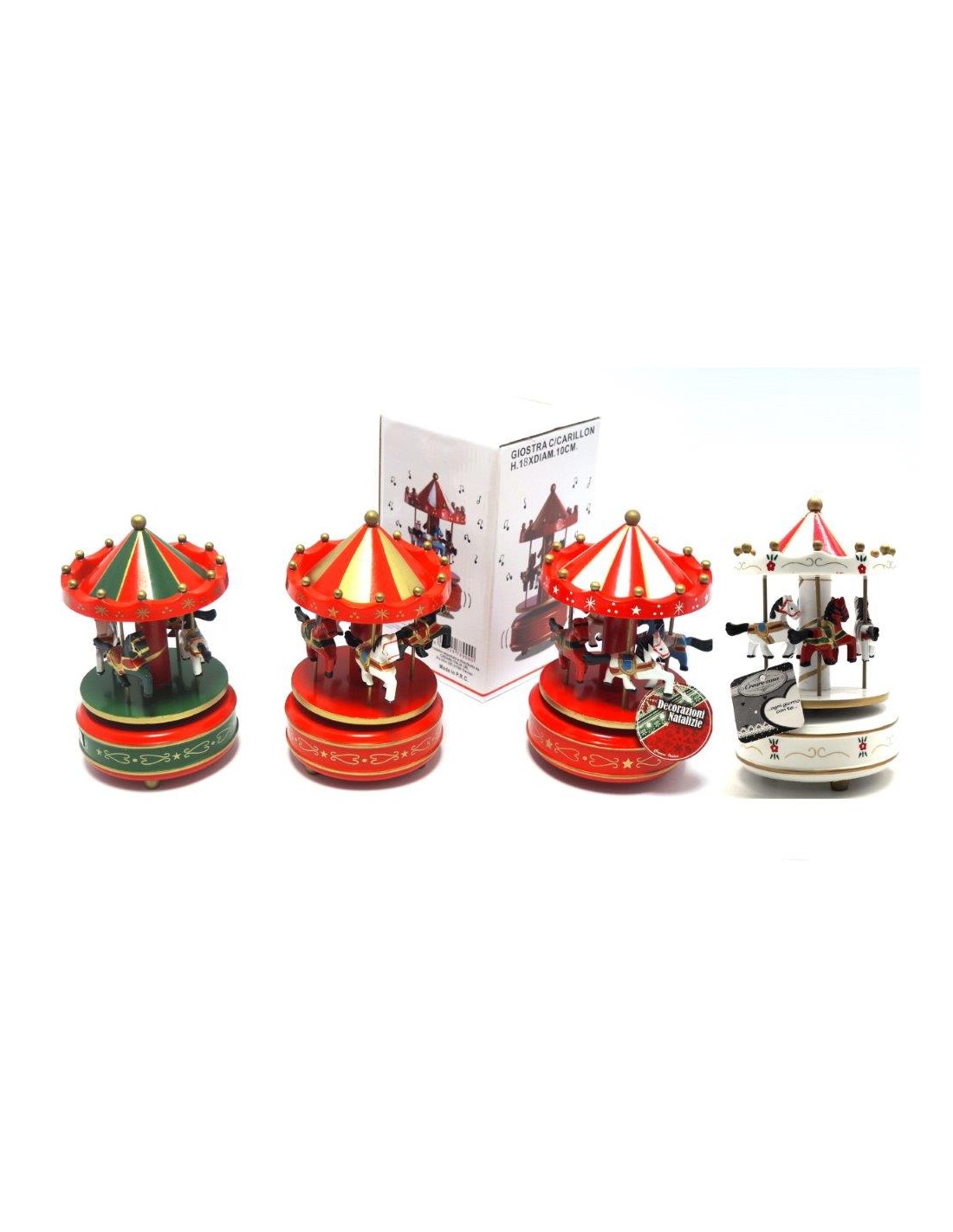 GIOSTRINE E VILLAGGI: vendita online GIOSTRINA CON CARILLON 14X10CM COLORI ASSORTITI in offerta