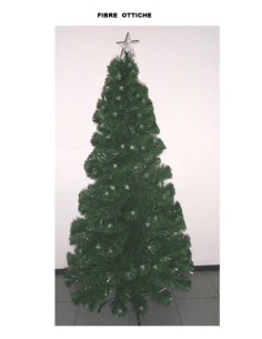 ALBERI DI NATALE: vendita online Albero di Natale Verde altezza 150cm con fibre ottiche e 170 stelle sulle punte in offerta