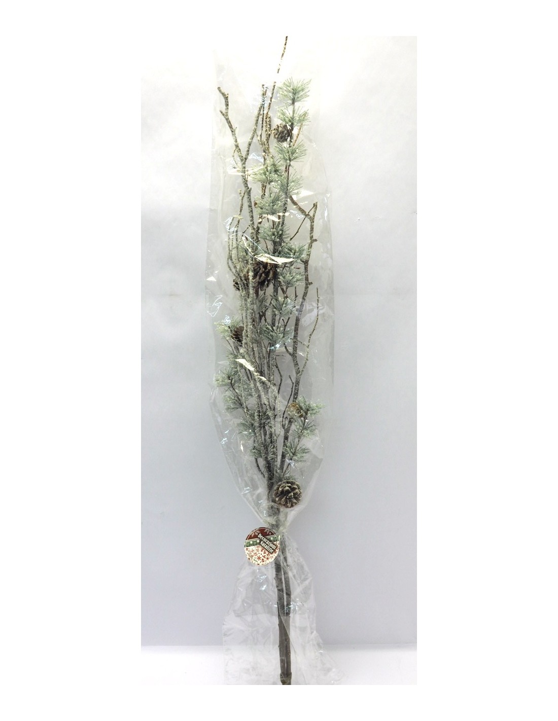 FIORI: vendita online MAZZO RAMI PINO INNEVATI 115CM CON PIGNE in offerta