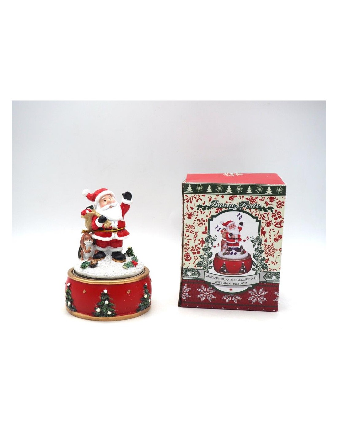 OGGETTISTICA NATALE: vendita online CARILLON 03403 CON BABBO NATALE 15X11,5CM in offerta