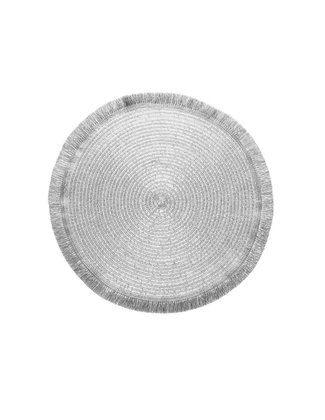TESSILE: vendita online LUREX TOVAGLIETTA CON FRANGE 38CM ARGENTO in offerta