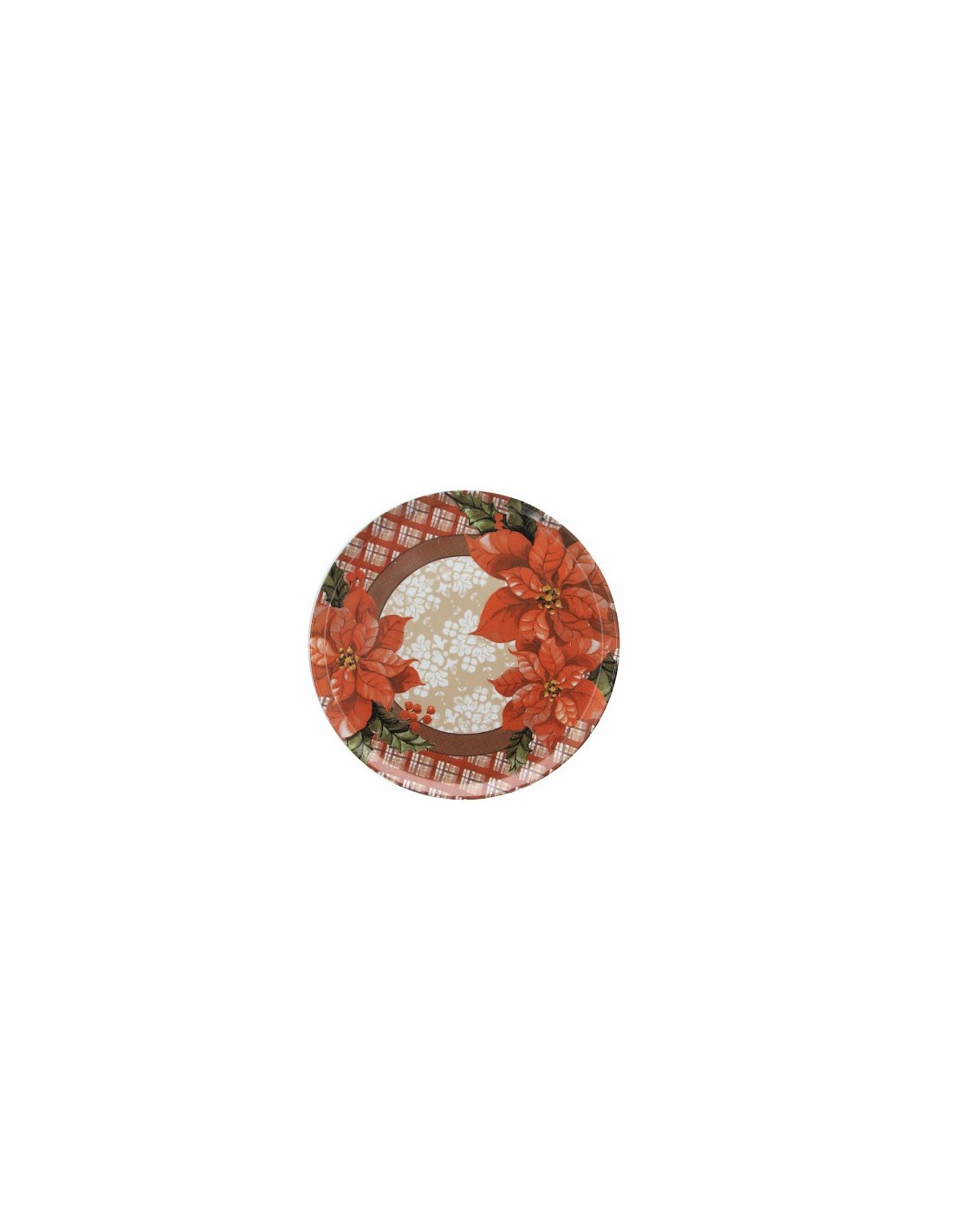 PORCELLANE: vendita online CINZIA PIATTO PANETTONE 31CM TARTAN FIORE in offerta