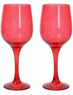 VETRERIE: vendita online PASSION SET 2 CALICI 375CC VETRO ROSSO in offerta