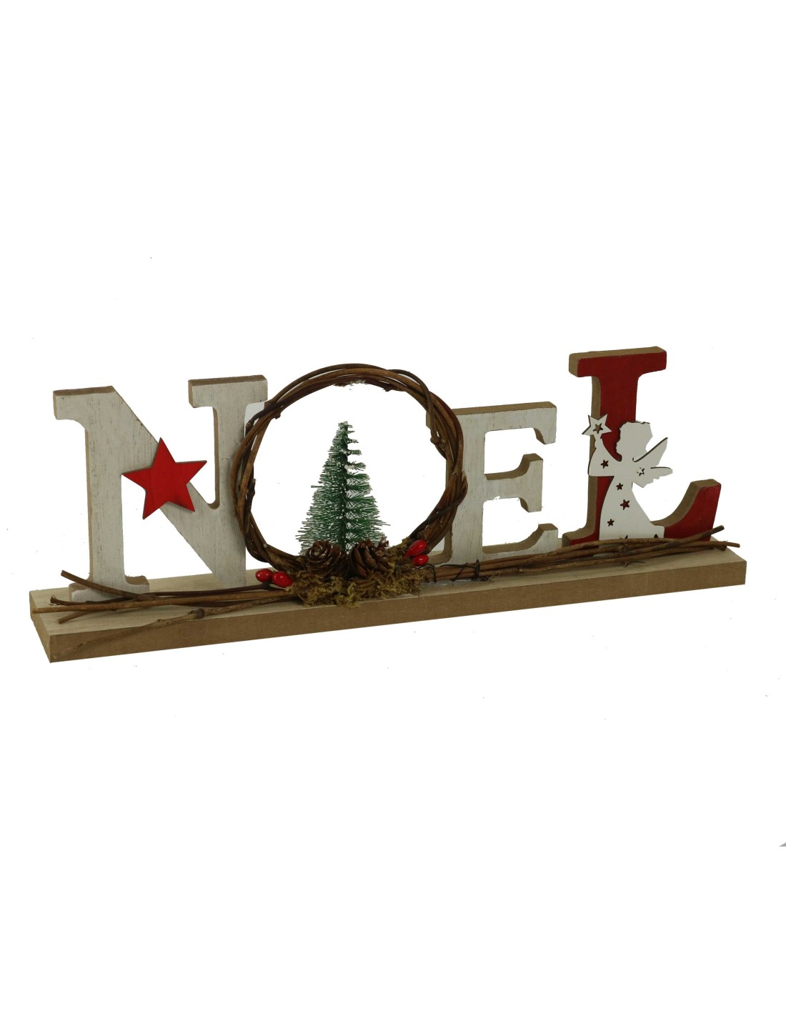OGGETTISTICA NATALE: vendita online SCRITTA NOEL LEGNO 30X5X10CM NATURALE in offerta