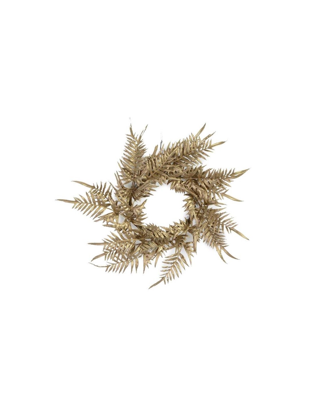 CANDELE E GIROCANDELE: vendita online CORONCINA PLASTICA FOGLIE ORO 30CM in offerta