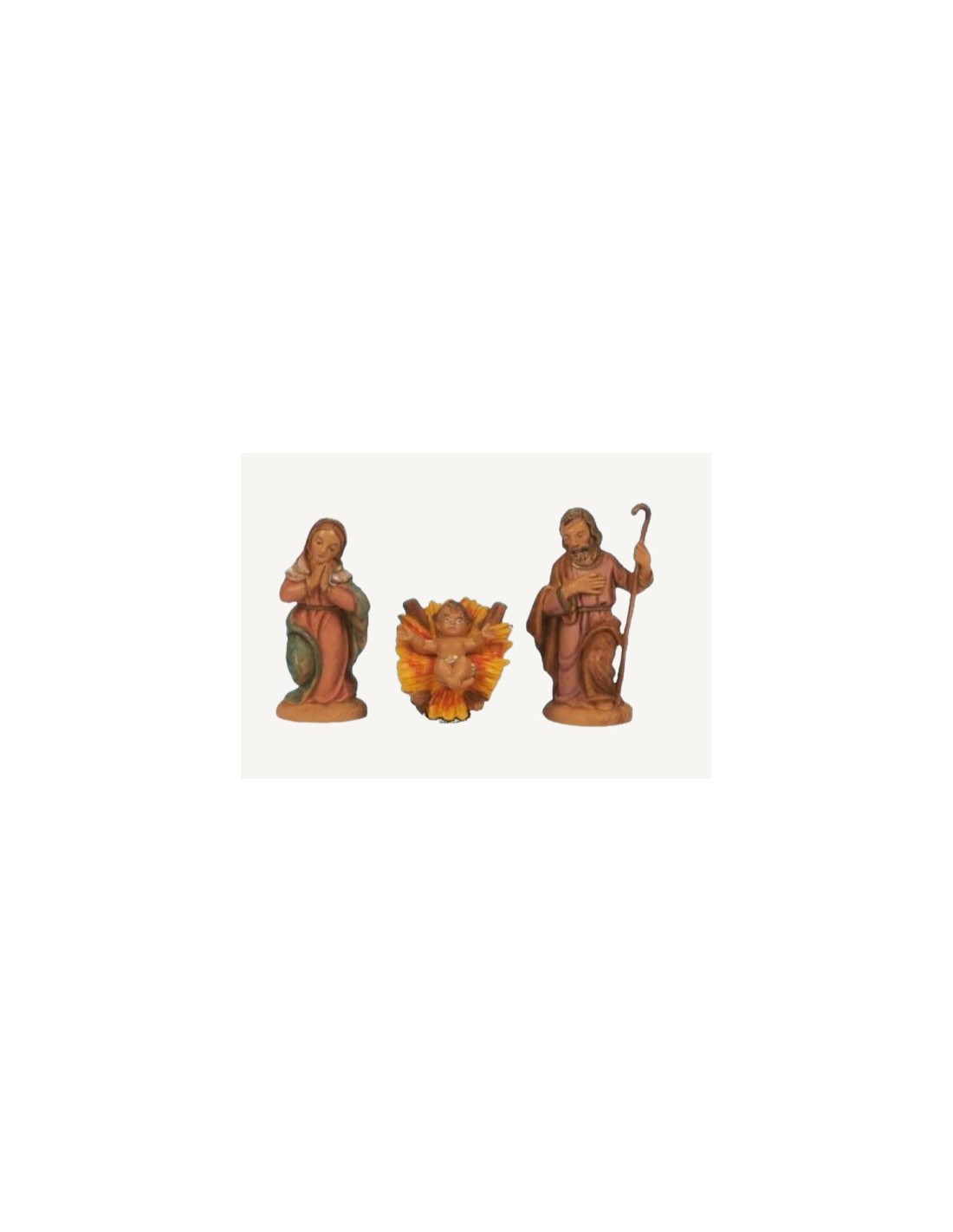 PERSONAGGI PRESEPE: vendita online NATIVITÀ TIPO LEGNO CM. 10 PZ 3 SET IN BUSTA in offerta