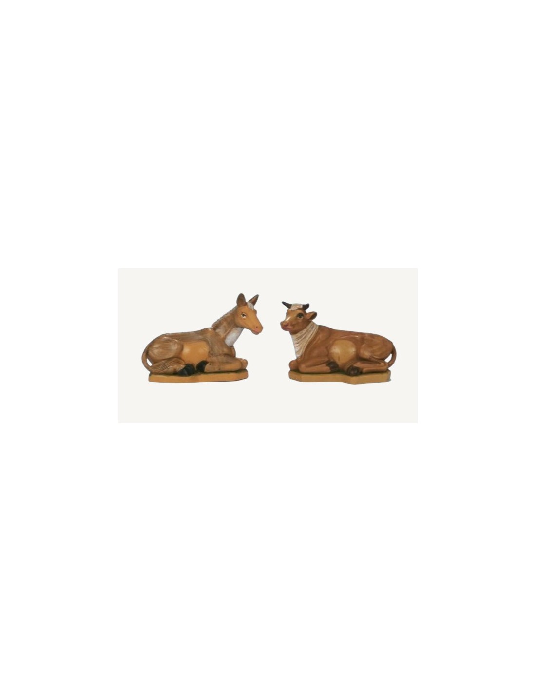 PERSONAGGI PRESEPE: vendita online SET 2P BUE E ASINO 16CM EFFETTO LEGNO in offerta