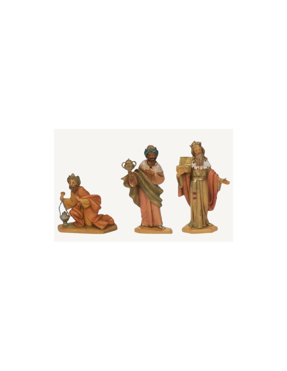 PERSONAGGI PRESEPE: vendita online RE MAGI SET 3PZ 16CM EFFETTO LEGNO in offerta