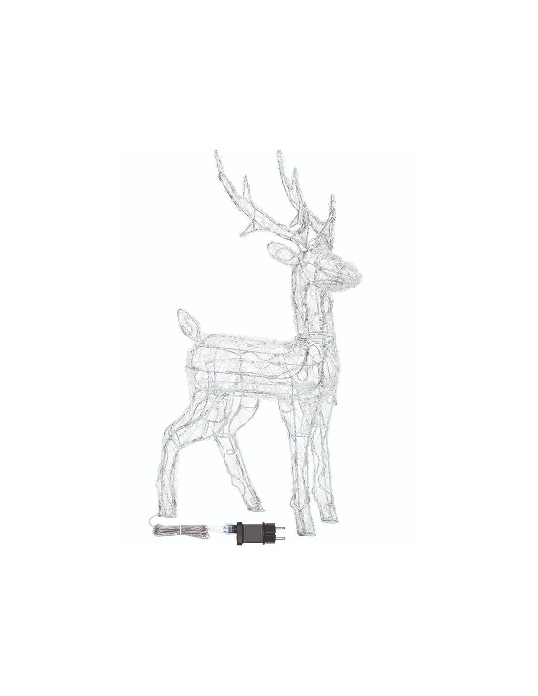 LUCI DI NATALE: vendita online RENNA 3D 63846 85CM 120LED BIANCO in offerta