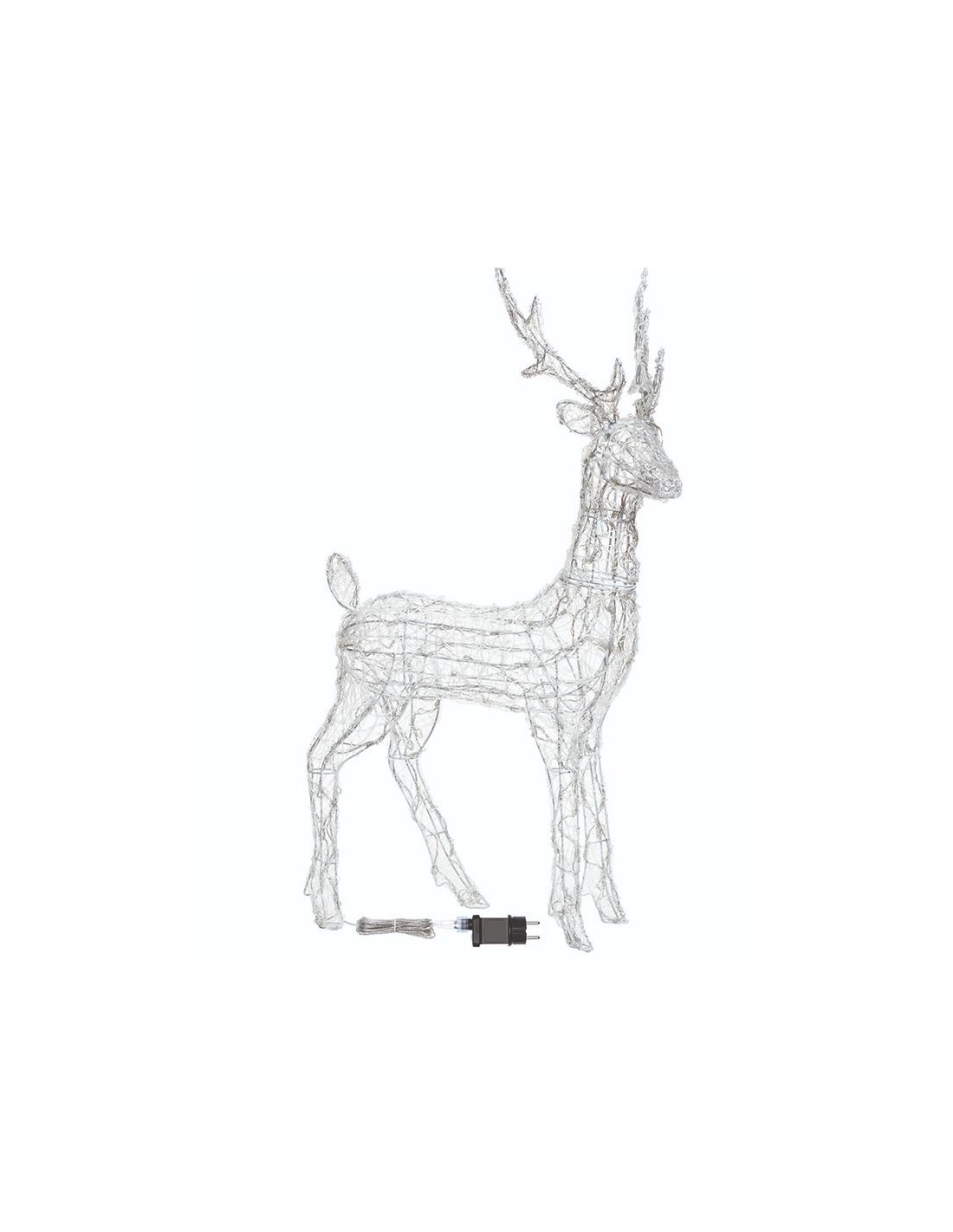 LUCI DI NATALE: vendita online RENNA 3D 63853 105CM 180LED BIANCO in offerta